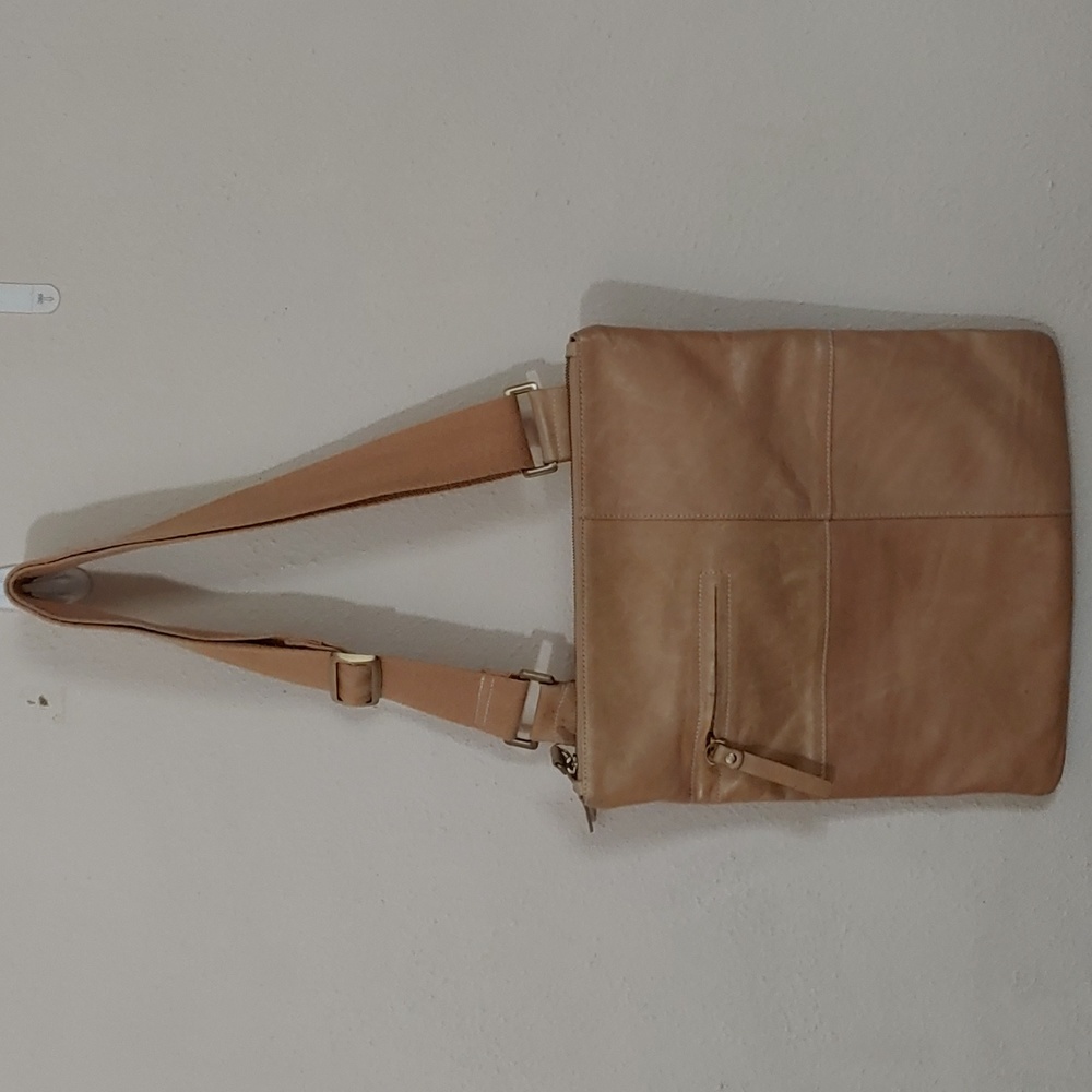Ameri Leather Messager Bag With Cotton Shoulder S… - image 1